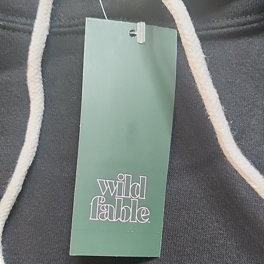 Wild Fable Cropped Hoodie, Ebony/Black, WZ54X, Women's‎ Size XXL - Picture 3 of 6